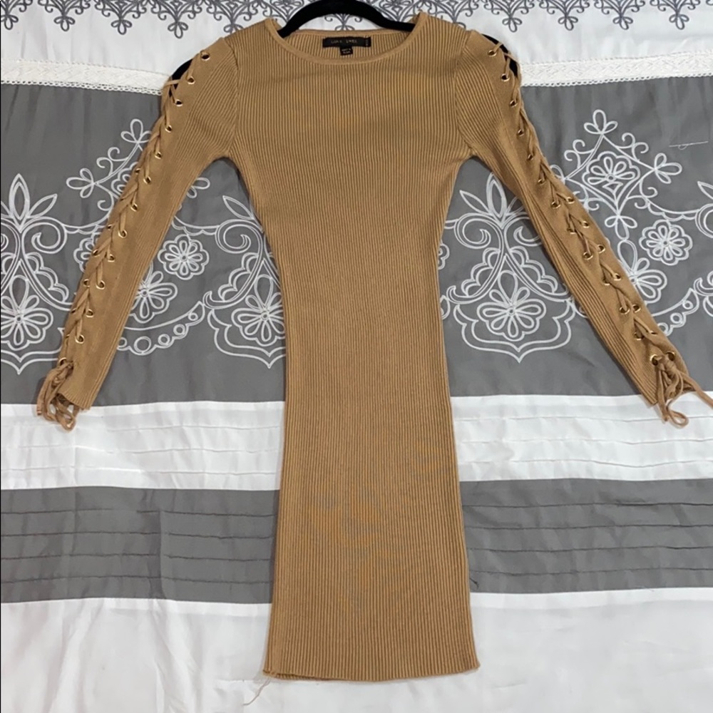 Light brown long sleeve dress